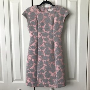 Anthropologie Pink and Gray Dress